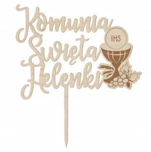 Topper Komunia Święta Komunijny z imieniem