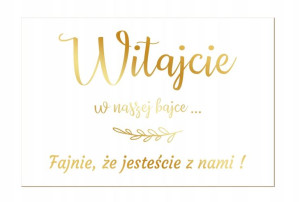 Tablica Powitalna Dekoracja Ślub Wesele 90x60