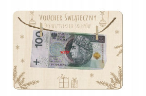 Voucher Bon prezent Świąteczny Święta Mikołajki