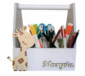 Drewniany organizer z imieniem 37