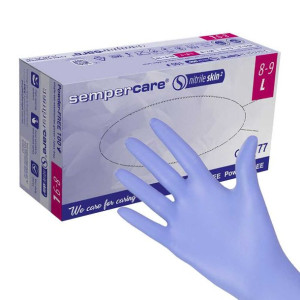 Rękawiczki jednorazowe nitrylowe diagnostyczne i ochronne Sempercare Nitril