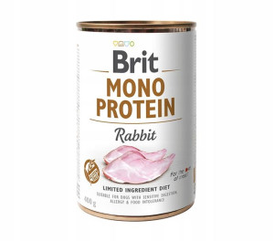 Brit Mono Protein Rabbit karma mokra dla psa 400g