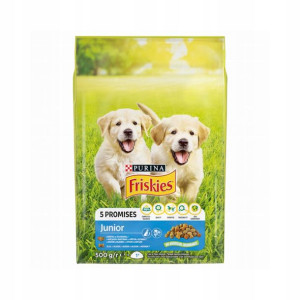 FRISKIES JUNIOR Kurczak, Mleko i Warzywa 500g