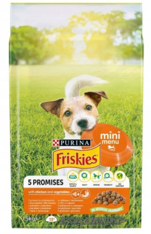 FRISKIES MINI MENU Kurczak, warzywa 1,5kg