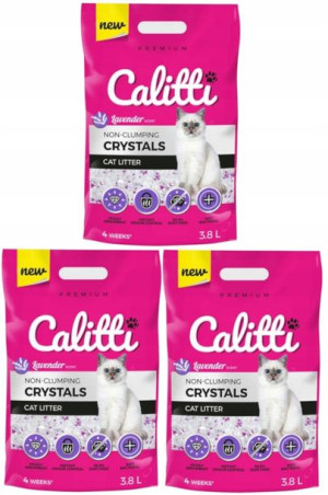 Żwirek Silikonowy Calitti Lavender 3x3,8l