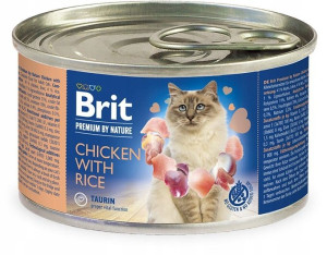 Brit Premium By Nature kurczak z ryżem kot 200g