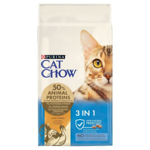 PURINA CAT CHOW FELINE 3IN1 Turkey karma 15kg