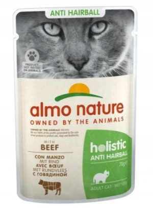 Almo Nature HAIRBALL KOT - WOŁOWINA SASZETKA 70g