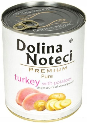 Dolina Noteci Pure pies Indyk z ziemniakami 800g