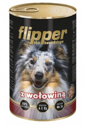 Mokra karma dla psa Flipper z wołowiną 1240g