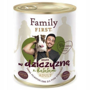FamilyFirst Bogata w dziczyznę batat adult 800g
