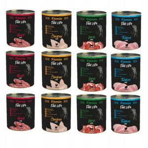 FITMIN dog For Life MIX SMAKÓW 12x800g