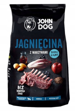 JOHN DOG Light Jagnięcina warzywa 12kg GRATIS