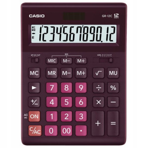 Kalkulator biurowy CASIO GR-12C-WR fioletowy
