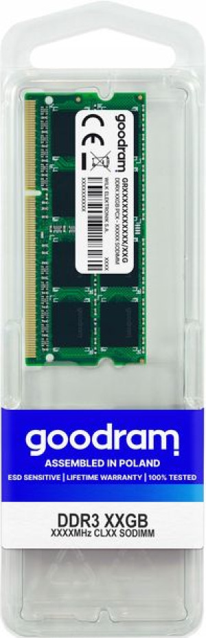 Pamięć Ram Goodram So-dimm Ddr3 4096mb Pc1600 Cl11