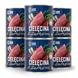 JOHN DOG Berry Cielęcina żurawina dla psa 6x800g