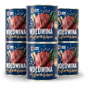 JOHN DOG Berry Wołowina z borówkami dla psa 6x800g