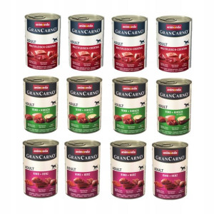 ANIMONDA Grancarno Adult mix smaków 12x400g+GRATIS