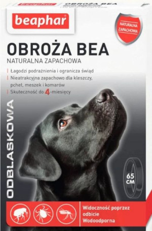 Obroża dla psa na kleszcze Beaphar ODBLASKOWA 65cm