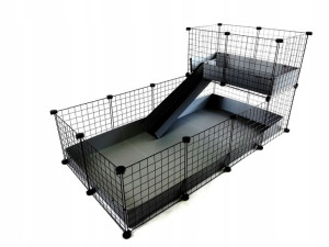 Klatka modułowa C&C 4x2 Loft 2x1 Rampa szara