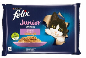 Karma Felix Fantastic Junior Kurczak Łosoś 4x85g