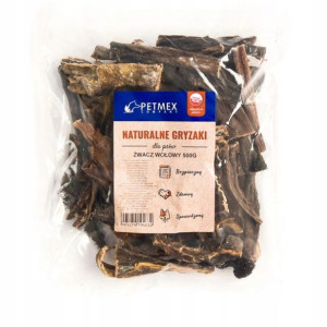 PETMEX Żwacz wołowy gryzak przysmak dla psów 500g