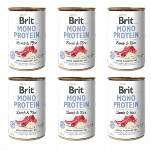 BRIT Mono Protein jagnięcina brązowy ryż 6x400g