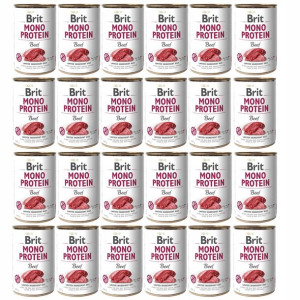 Brit Mono Protein Beef karma mokra dla psa 24x400g