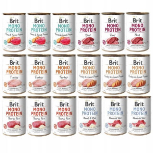 Brit Mono Protein Mix smaków 18x400g