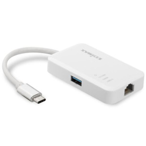 Hub USB karta sieciowa Edimax USB-C 3 porty