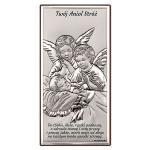 Obrazek Aniołki z napisem | Rozmiar: 6x12 cm