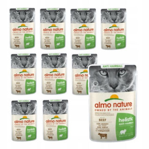 Almo Nature HAIRBALL KOT -WOŁOWINA SASZETKA 10x70g