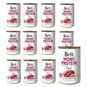 Brit Mono Protein Beef karma mokra dla psa 12x400g