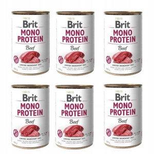 Brit Mono Protein Beef karma mokra dla psa 6x400g