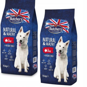BUTCHER'S z wołowiną karma dla psa 2x15kg