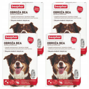 Beaphar obroża ochronna dla psa rozm. M/L 4szt.