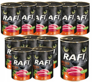 DOLINA NOTECI RAFI karma dla kota z kaczką 12x400g