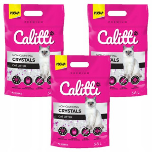 Żwirek silikonowy Calitti Crystal dla kota 3x3,8l