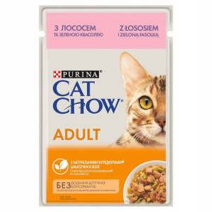 CAT CHOW ADULT GiJ Łosoś Zielony Groszek 85g