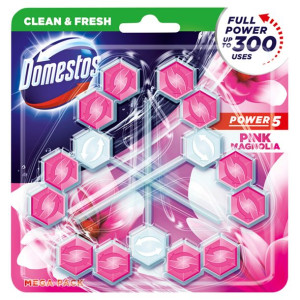 DOMESTOS Power 5 Kostka zapachowa do WC Pink 3x55g
