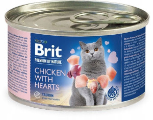 Brit Premium By Nature kurczak z sercami kot 200g
