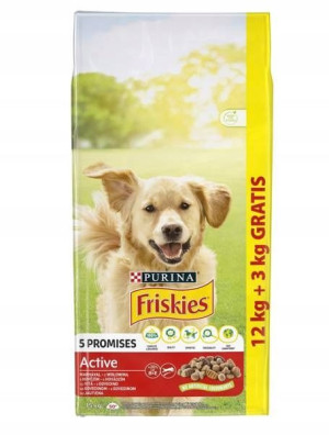 Karma Purina Friskies Adult Active Wołowina 15kg