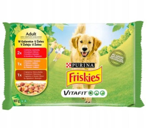 FRISKIES ADULT Wołowina Kurczak Jagnięcina 4x100g