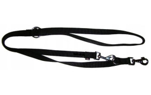TRIXIE Smycz podwójna 2m/20mm czarna 13961