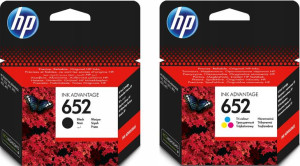 Zestaw Tuszy HP 652 CZARNY F6V25AE + KOLOR F6V24AE