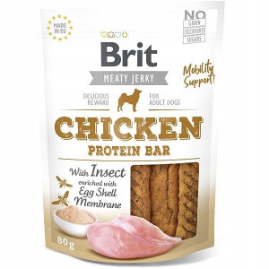 BRIT JERKY Chicken with insect Protein Bar 80g