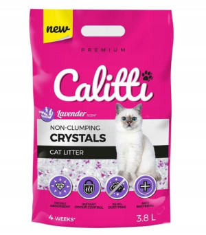Żwirek silikonowy CALITTI Crystals Lavender 3,8l