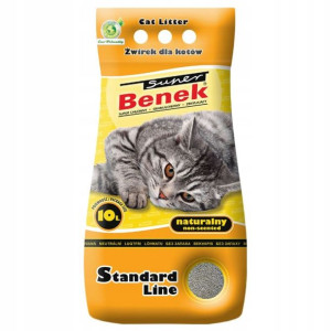 Żwirek dla kota Super Benek Standard Naturalny 10l