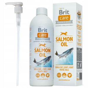 BRIT CARE Olej z łososia 1000ml butelka z pompką