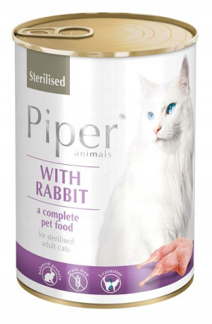 DOL. NOTECI Piper Kot Sterylizowany królik 400g